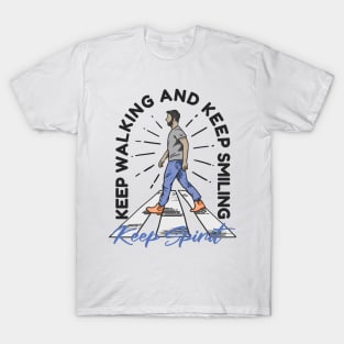 Retro vintage illustration of man walking T-Shirt